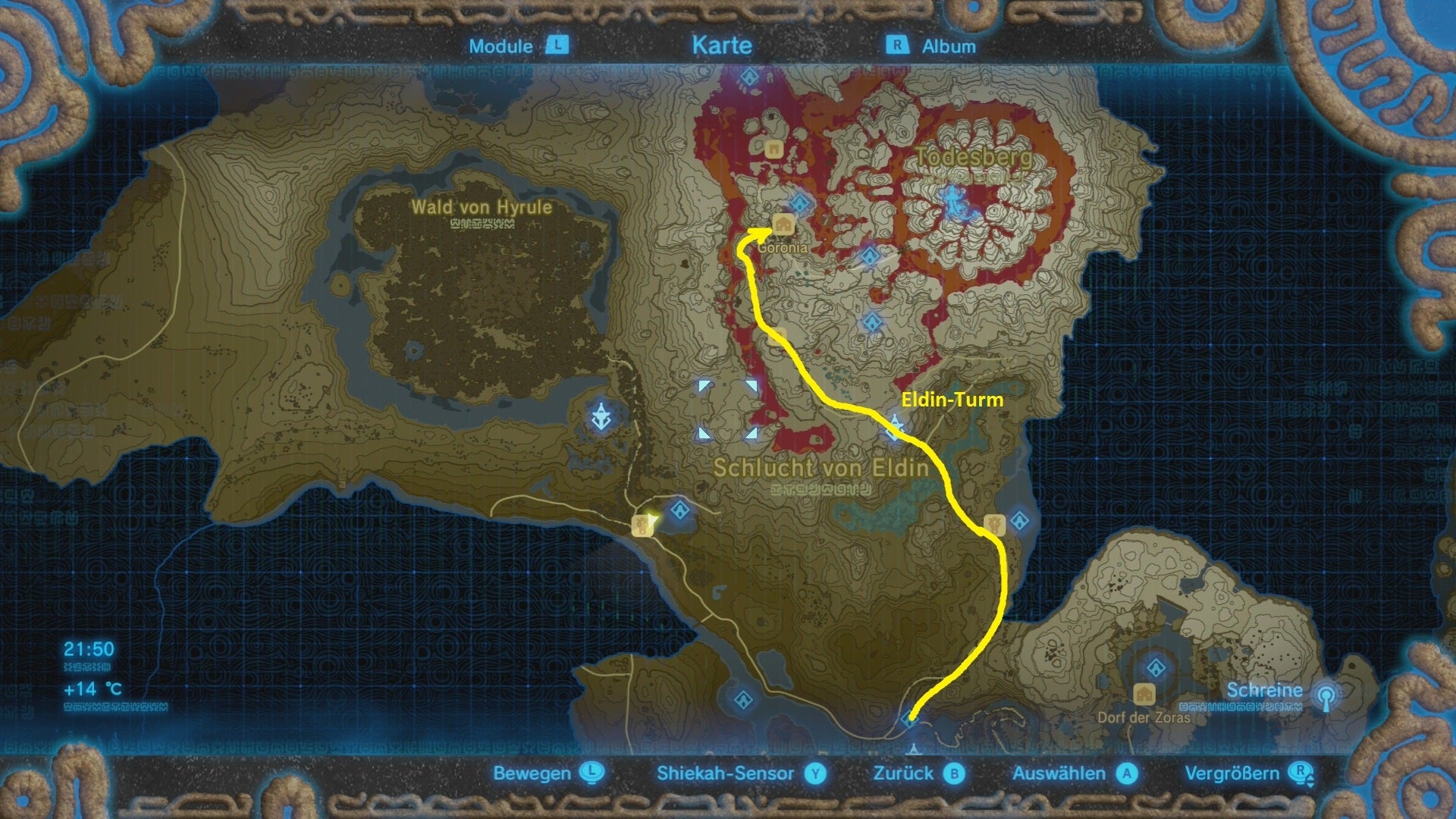 Zelda: Breath of the Wild: Die vier Titanen - Hitze überstehen, Eldin